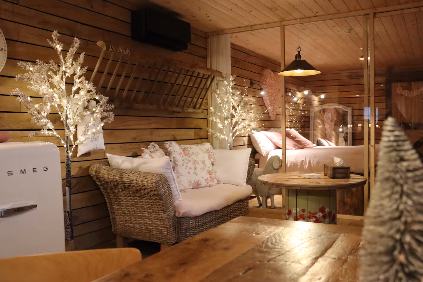 Vue du domaine des gîtes à Libin